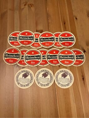 Vintage Heineken Beer Coasters Lot 16 Dutch Bokbier Goat Head Bar Collectibles